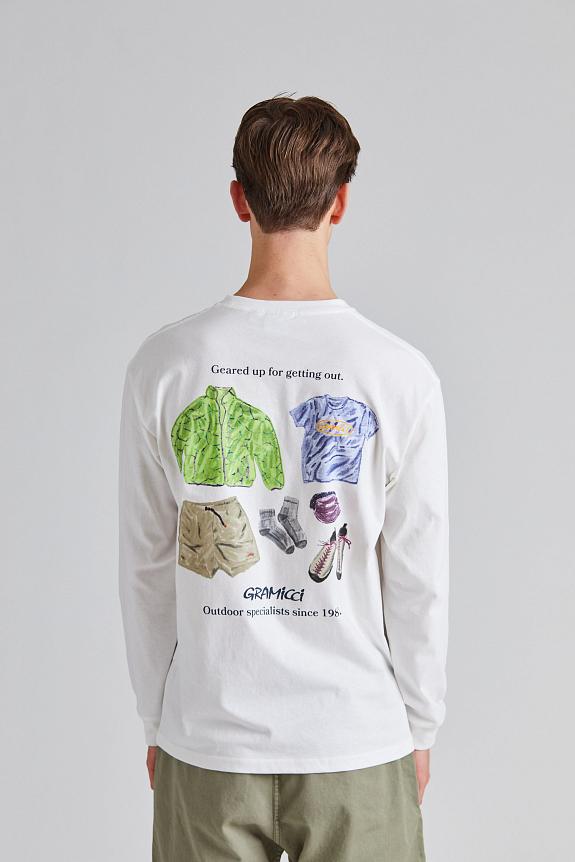 Gramicci Geared Up L/S Tee White-1
